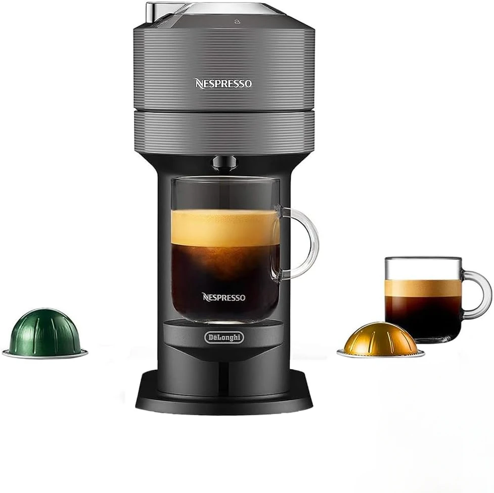 

Vertuo Next Espresso and Coffee Maker by DeLonghi, Dark Grey (Renewed) Bundle with 2 Year Enhanced Protection Pack