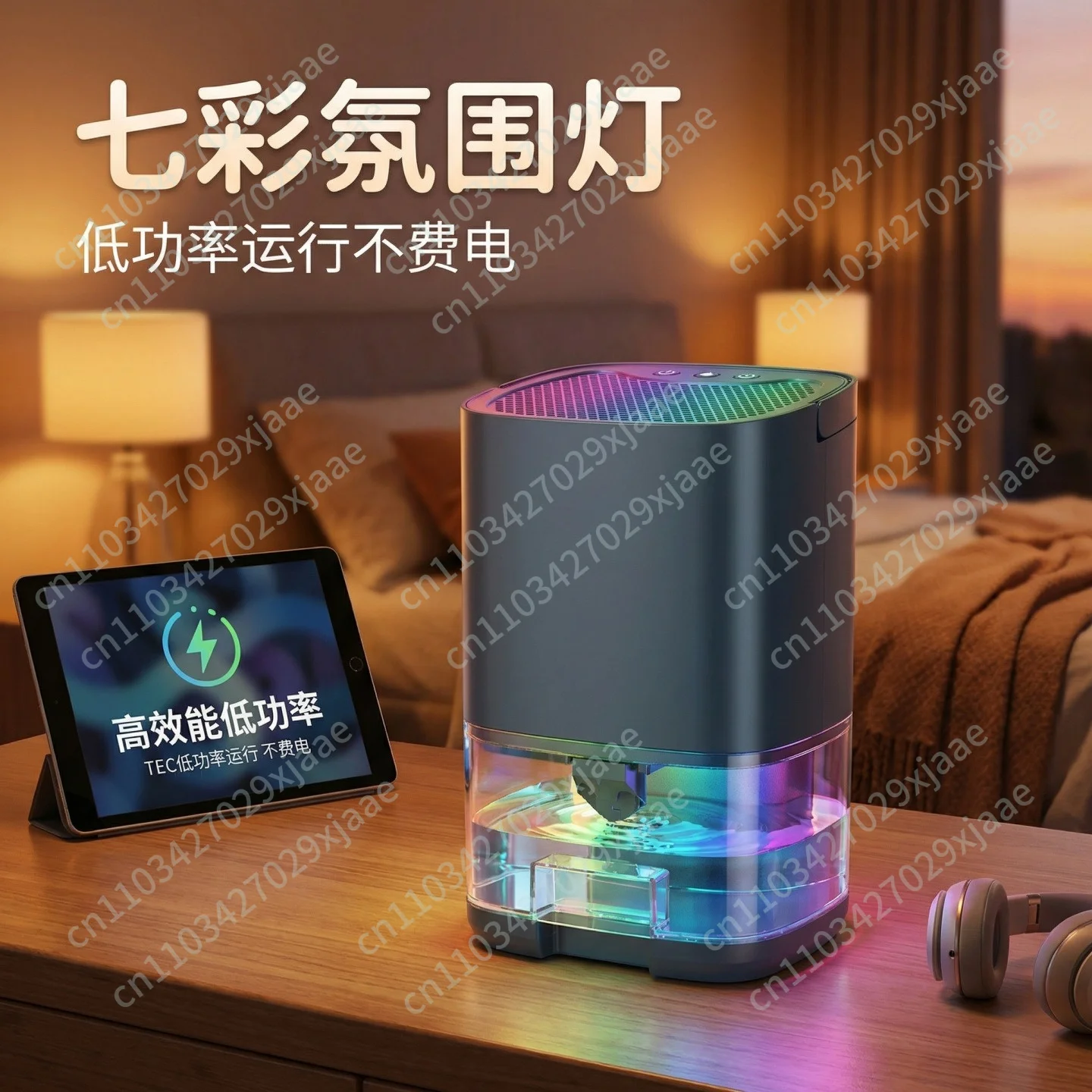 Large capacity household dehumidifier indoor bathroom wardrobe silent small dehumidifier sterilization portable dehumidifier