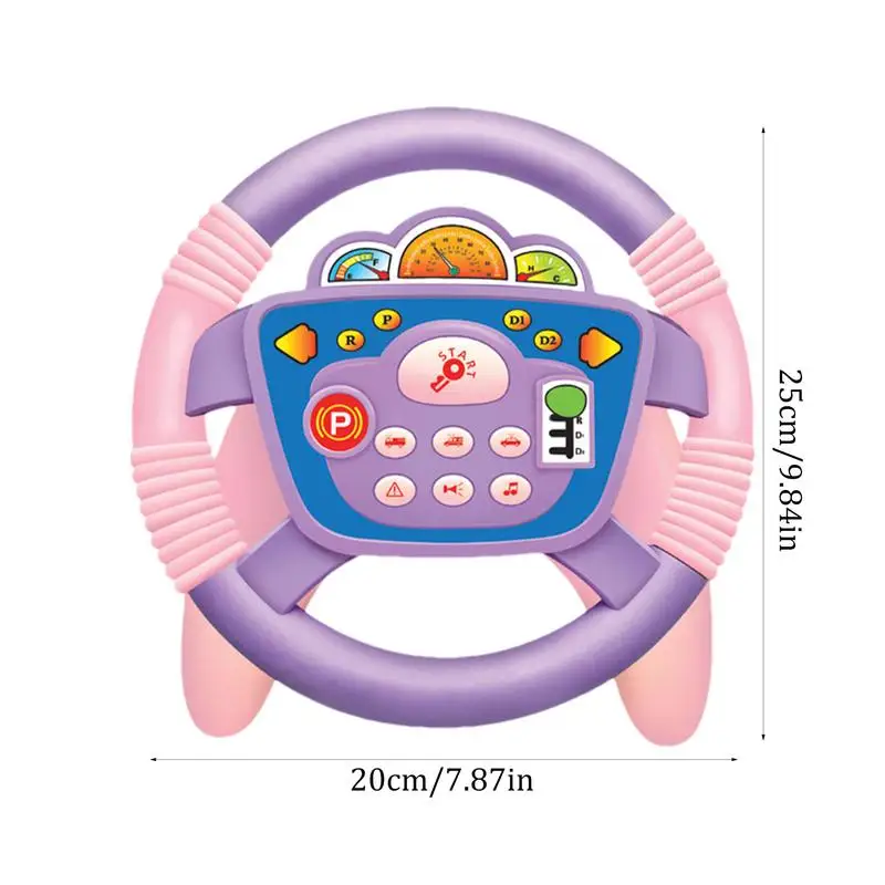 Руль для детей, реалистичная имитация вождения, игрушка для детей, милые сенсорные игрушки со светом и звуком, игрушки для раннего образования