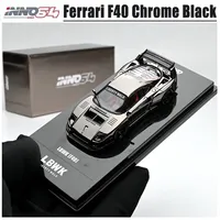 INNO 1/64 Ferrari F40 Chrome Black Alloy Toy Diecast Metal Model Gift