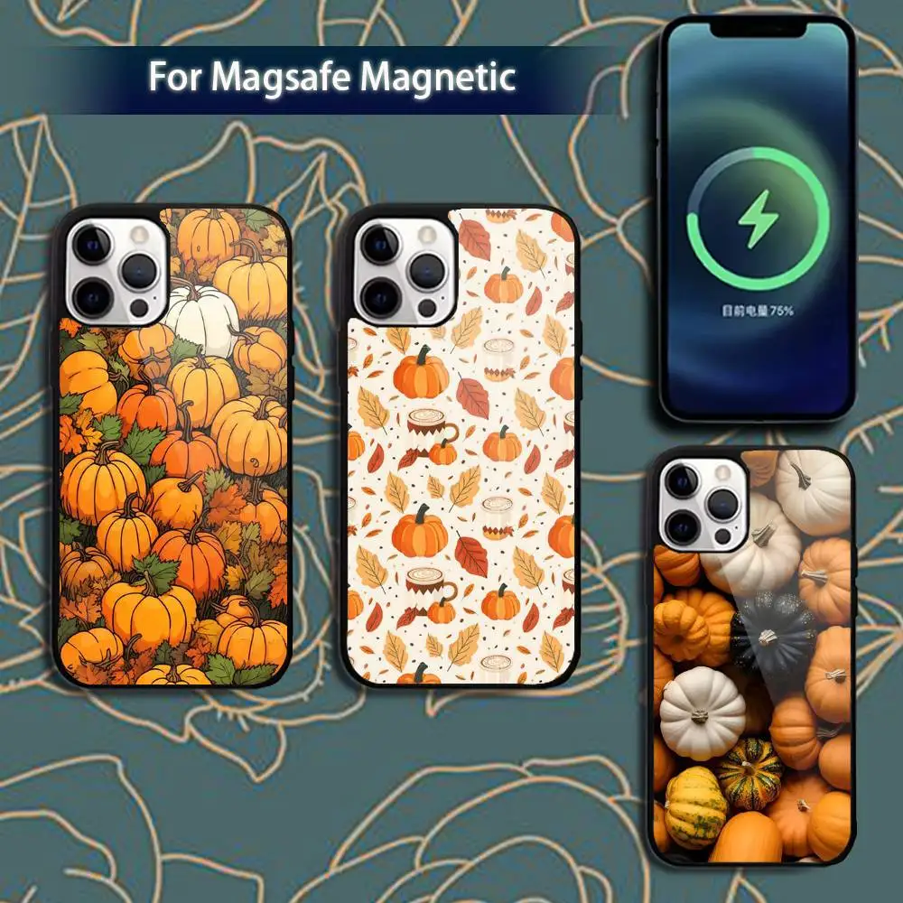 

Autumn l-leaves p-pumpkin Phone Case For iPhone 17,16,15,14,13,12,11,Pro,Max,Plus,Mini,Magsafe,Magnetic Wireless Charging Case