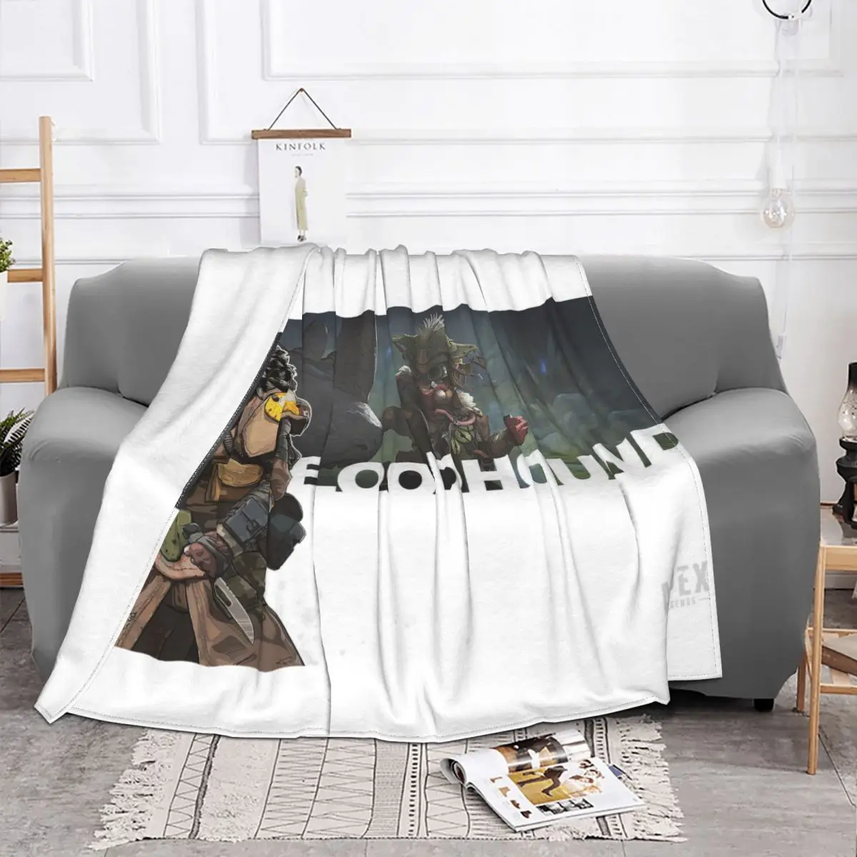 Blood Hound Apex Legends Flannel Blanket Pathfinder Bangalore 80s Game Funny Throw Blanket for Home Rug Piece