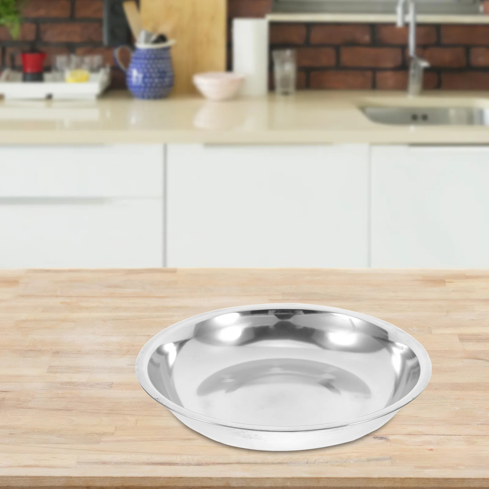 

6 Pcs Stainless Steel BBQ Tray Round Plate for Party Camping Dessert Food Storage Kitchen Supplies Pasta Storage Tray