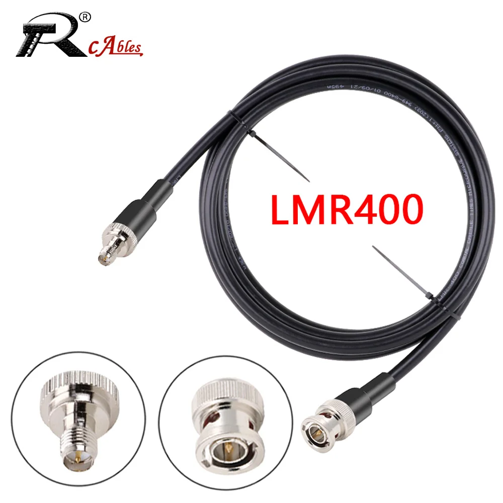 

BNC LMR400 Cable BNC Male to SMA M Connector LMR-400 Low Loss 50-7 Pigtail 50 ohm RF Coaxial Extension Jumper Cable