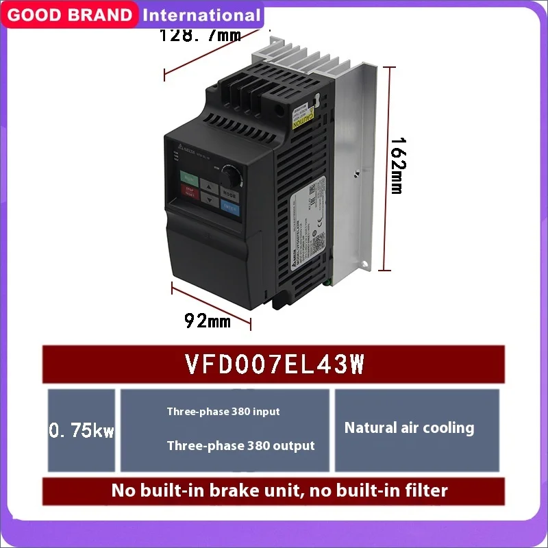 

VFD007EL43A 0,75 кВт, 380 В, 3-фазный водяной насос и упаковочная машина, привод с переменной частотой (VFD), питание 460 В переменного тока, нагрузка 2,5 А, 1 л.с.