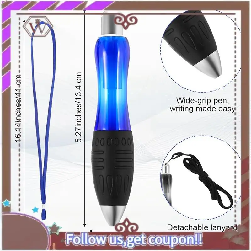 ล่าสุด Big FAT ปากกา 8 สีดํา + 8 ปากกาสีฟ้าเอดส์การเขียน Carpal อุโมงค์ขนาดใหญ่กว้าง Grip ปากกาปากกาลูกลื่นแบบพับเก็บได้