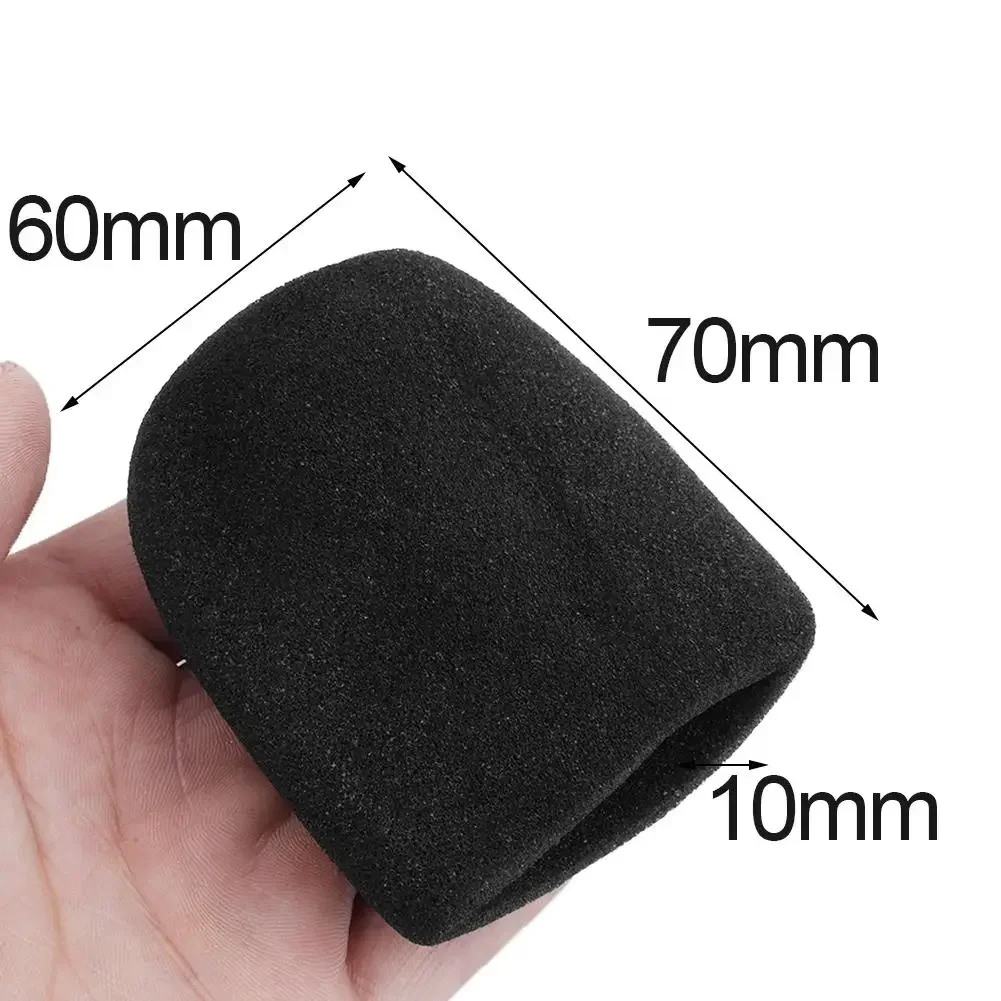 10 pçs espuma preto microfone de mão cobre engrossado pára-brisas para karaoke reunião microfone protetor substituição