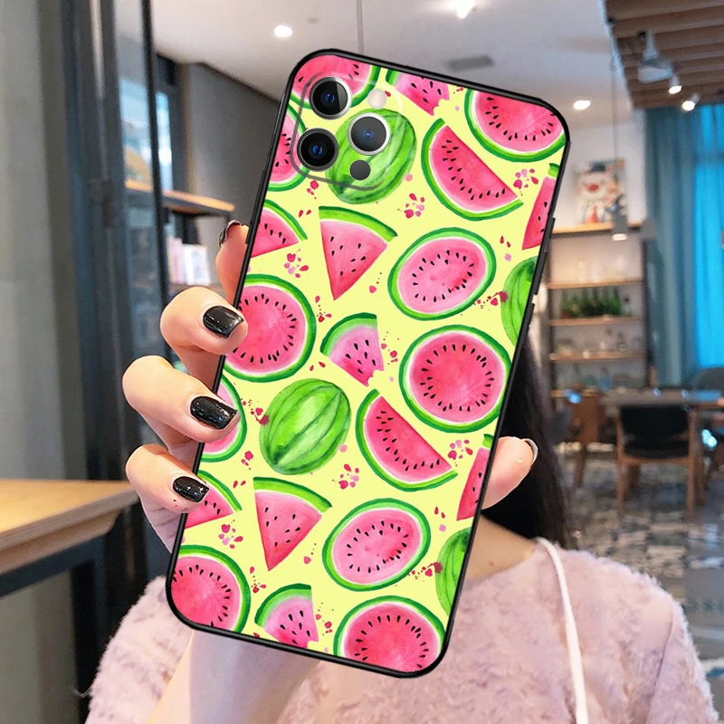 Cute Summer Fruit Watermelon Phone Case For iPhone 14 15 16 13 12 11 Pro Max mini XR X XS Max Plus Back Cover