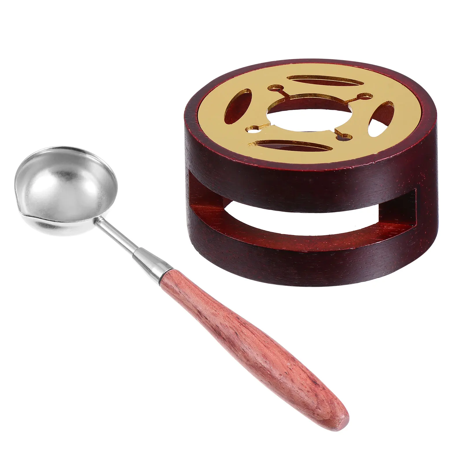 

Wax Melting Tool Set Sealing Wax Stove Hollow Bottom DIY C Spoon Alloy Furnace For Invitations Letters Decorations