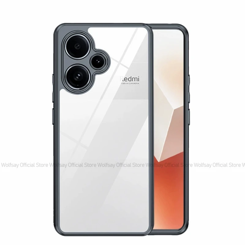 For Xiaomi Poco F6 Case Xiaomi Poco F6 Cover Shockproof Luxury Clear PC Silicone Protective Phone Back Cover For Xiaomi Poco F6