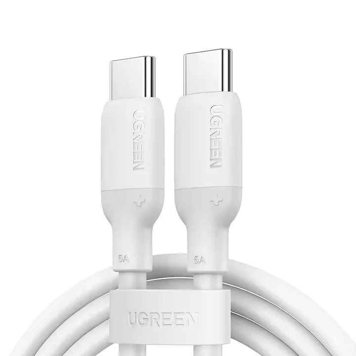 UGREEN USBC to USBC Cable PD 100W USB C Fast Charging Cable 5A Type C Silicone Data Cable White Blue 1.5m Cord
