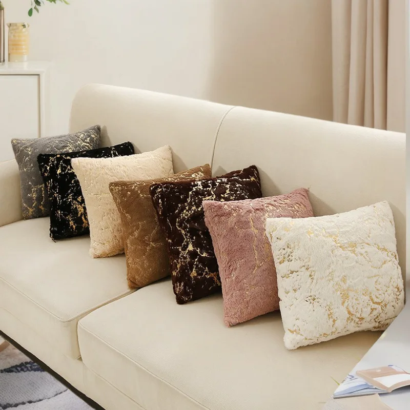 

Pillows Plush Hot Stamping Pillow Cases Home Supplies Sofas Living Rooms Bedside Cushions Waist Pillows Hogar Y Decoracion