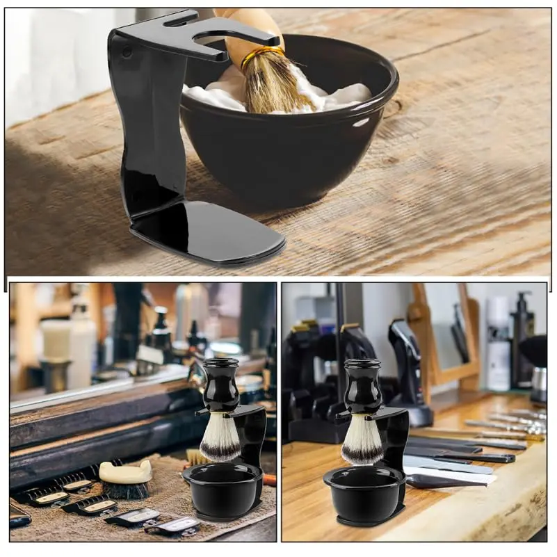 1/2 قطعة حامل فرشاة الحلاقة الحمام الرجال الحلاقة معدات التجميل تخزين حامل المهنية صالون الحلاقة مقص الشعر تخزين الرف
