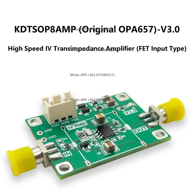 OPA657 Transimpedance IV-FET High-speed APD PIN Photodetection TIA Amplifier Module