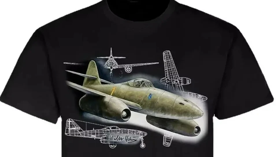 Air Force Me-262 Schwalbe Jet Fighter T-Shirt. Summer Cotton Short Sleeve O-Neck Mens T Shirt New S-3XL