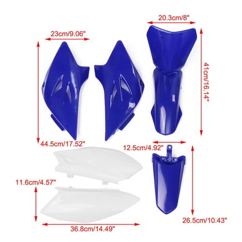 Imagen 2 del producto Para Yamaha TTR50 TTR 50 kits completos de plásticos de cuerpo cubierta de carenado de guardabarros delantero trasero moto de cross