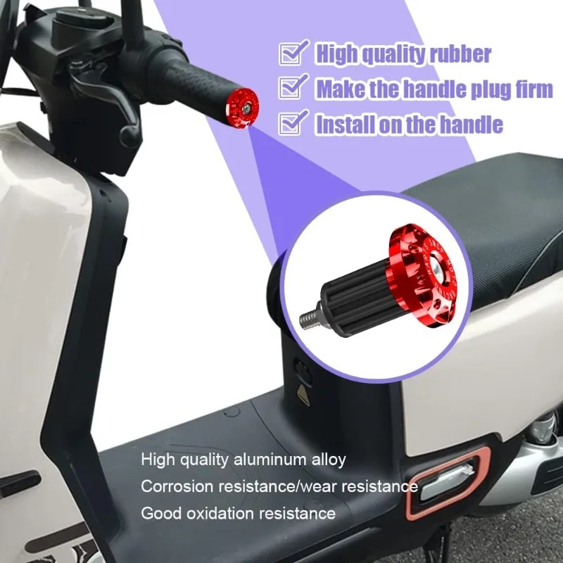17mm Inner Diameter Motorcycle Electric Vehicle Handle Bar Ends Grips Moto CNC Metal Handlebar Motor Bike Grips Bike Accessories image 4