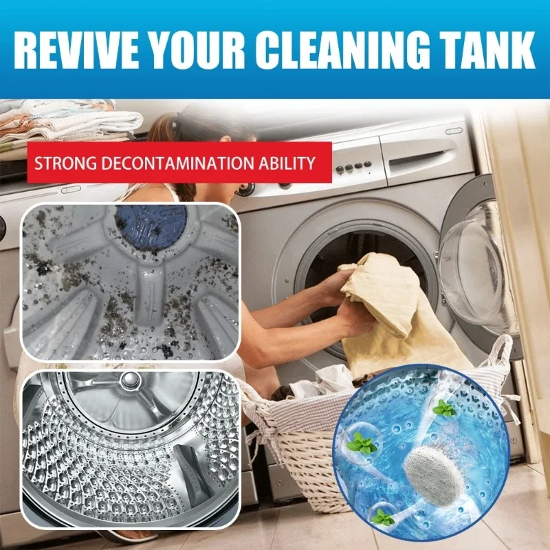 Advanced Washing Machine Cleaner, Removes Limescale and Detergent Build up, Long lasting Results 12PCS