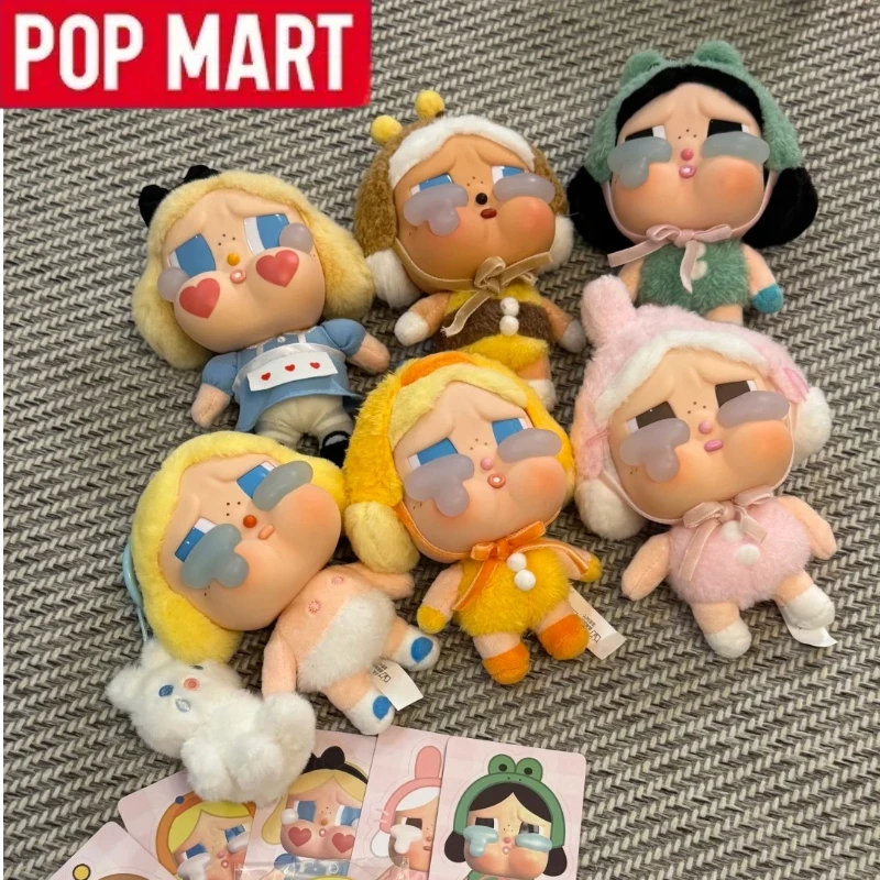 POP MART CRYBABY Seri Crying Again Boneka Mainan Blind Box Original Lucu Anime Hiasan Meja Koleksi Kotak Misteri Tas Kejutan