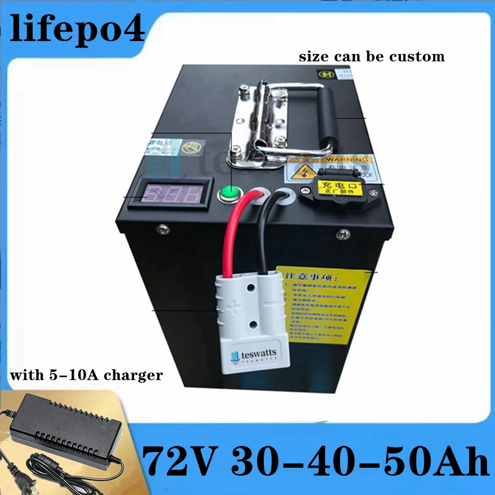 

24S 72v 30Ah 30A 40Ah 40A 50Ah 50A lifepo4 lithium battery pack deep cycle for 3000W 5000W ebike scooter Tricycle motorcycle