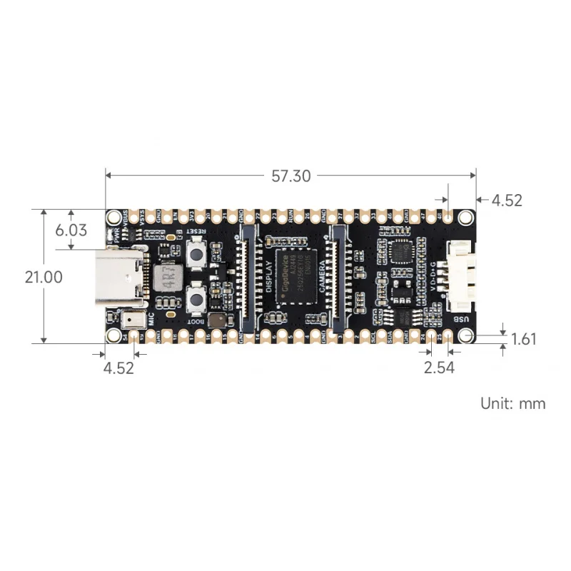 SKU-32101 Waveshare ESP32-P4-Pico High-Performance Development Board, Based On ESP32-P4, With RISC-V Dual-core And Single-core P