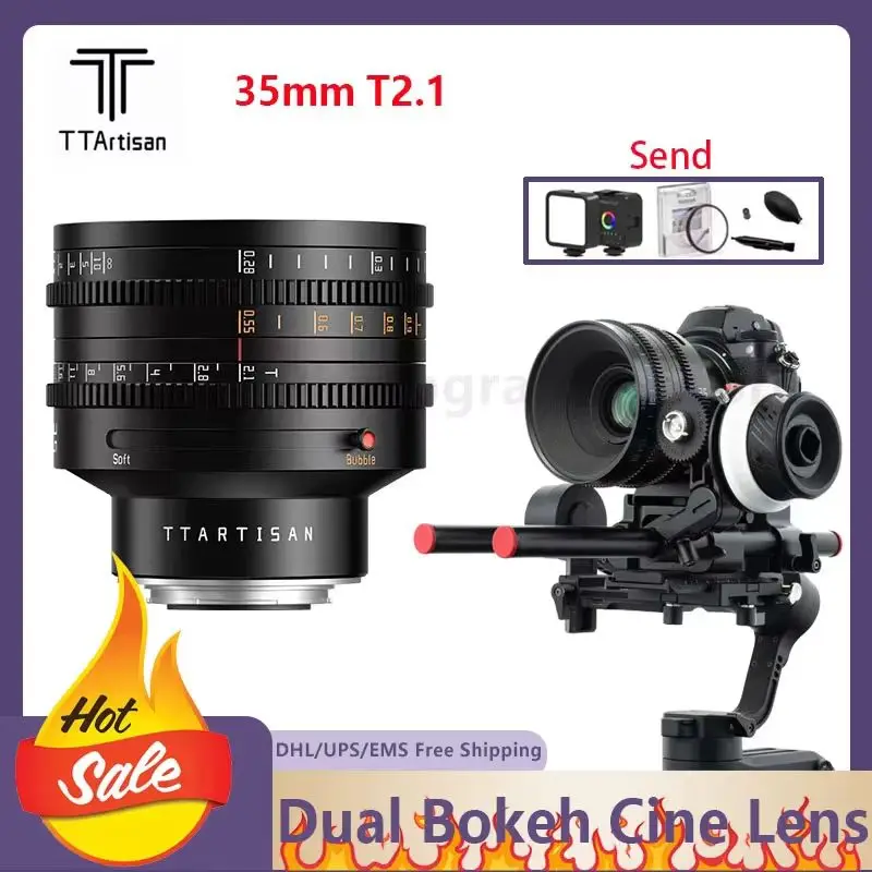

Новый полнокадровый объектив Ttartisan 35 мм T2.1 с двумя камерами стандартами для беззеркальных камер обеспечивает мечтающую сцену, портретную съемку