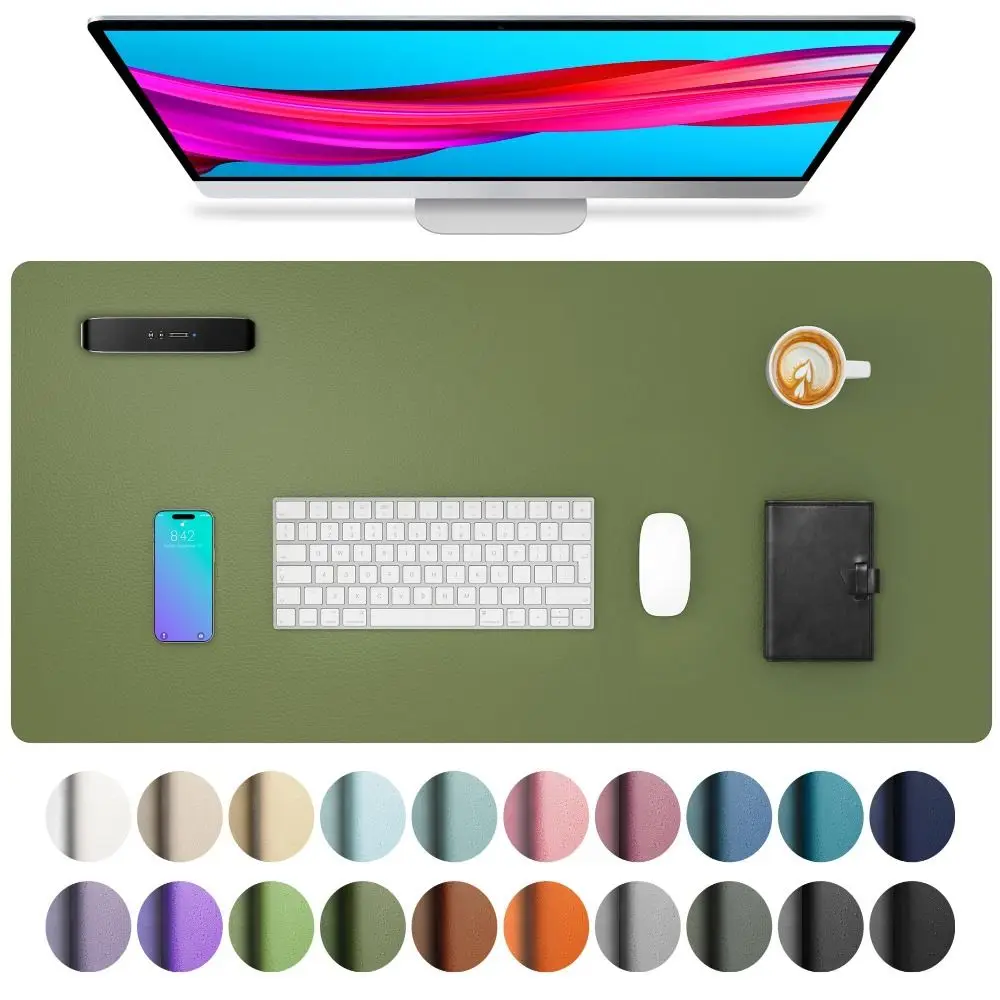 PU Leather Mouse Pad Non-slip Waterproof Keyboard Mice Mat Extra Large Stain-resistant Table Protector Writing Desk