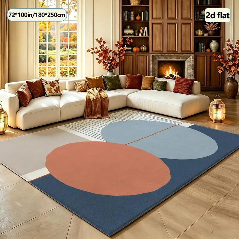 1 piece soft woven minimalist geometric abstract rug, comfortable, suitable for all seasons, lightweight and easy to care for, home decor, room decor, living room, bedroom, entryway, autumn and winter