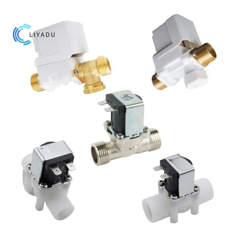 

1/2 3/4 нормально закрытый электрический электромагнитный клапан DC12V/24V AC220V латунь/пластик для солнечного водонагревателя контроль орошения