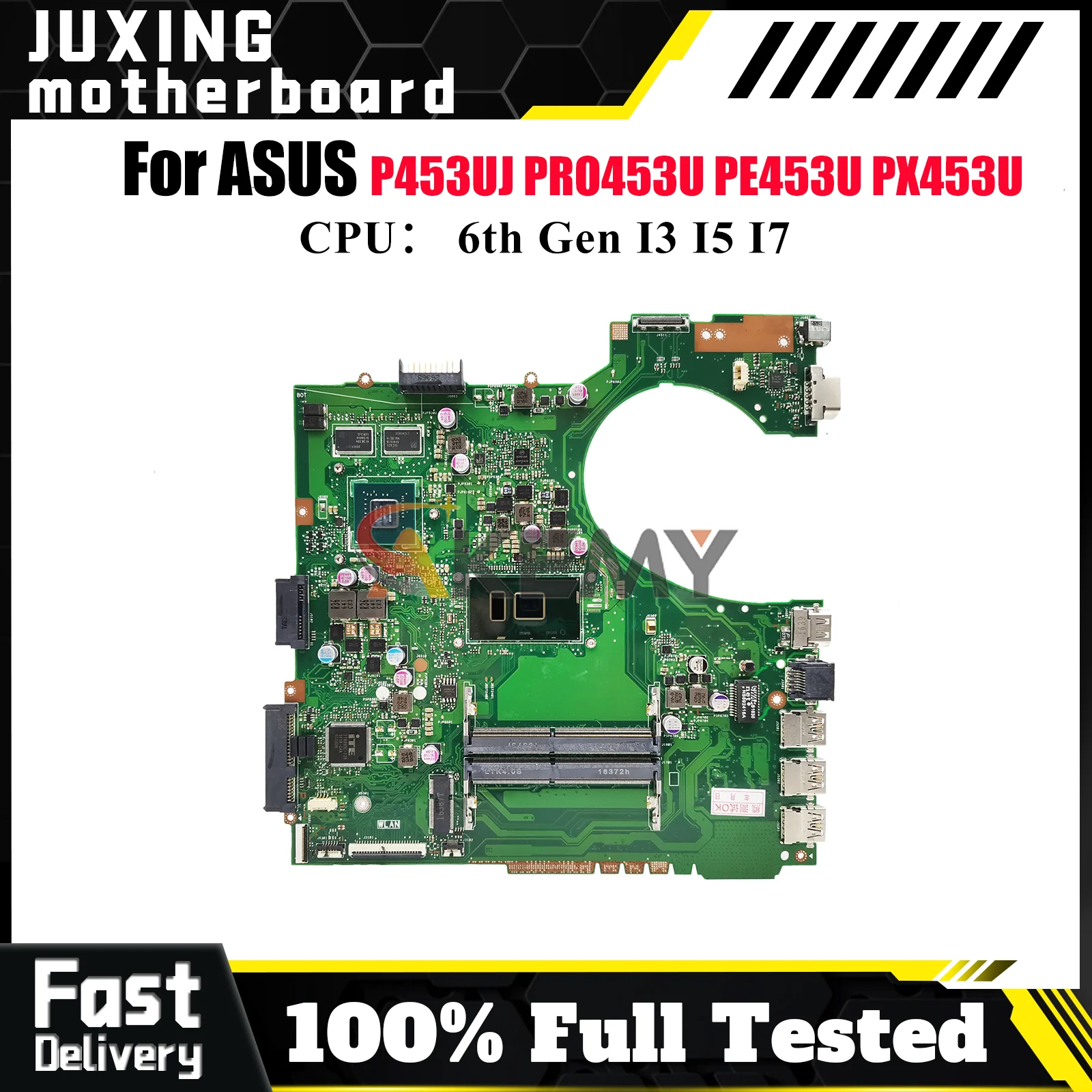 

P453UJ Laptop Motherboard For ASUS ProArt P453U P453UJ PE453U PX453U PRO453U Notebook Mainboard With I3 I5 I7 CPU 100% tests OK