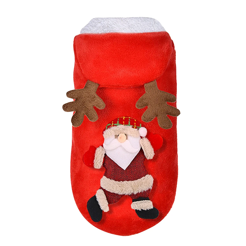 

Pet Warm Clothing Christmas Festive Dog Clothes Hoodie for Small Dogs Puppy Hooded Coat