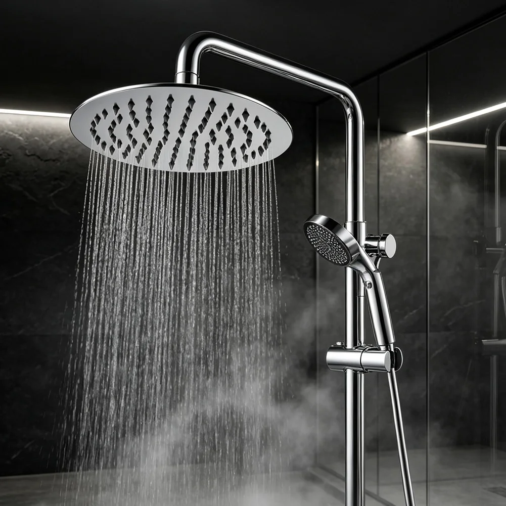 Stainless Steel Rain Shower Head for Bathroom with 6 Inch 8 Inch or 10 Inch Coverage and High Water Flow Performance