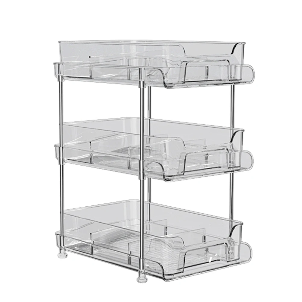 Makeup Organiser Storage Drawers, 3 Tiers Cosmetic Organisers, Skincare Organiser, Vanity Organiser