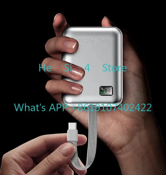 3C Certified 20000mAh Power Bank 2025 Built-in Cable Fast Charge Portable Plane-safe