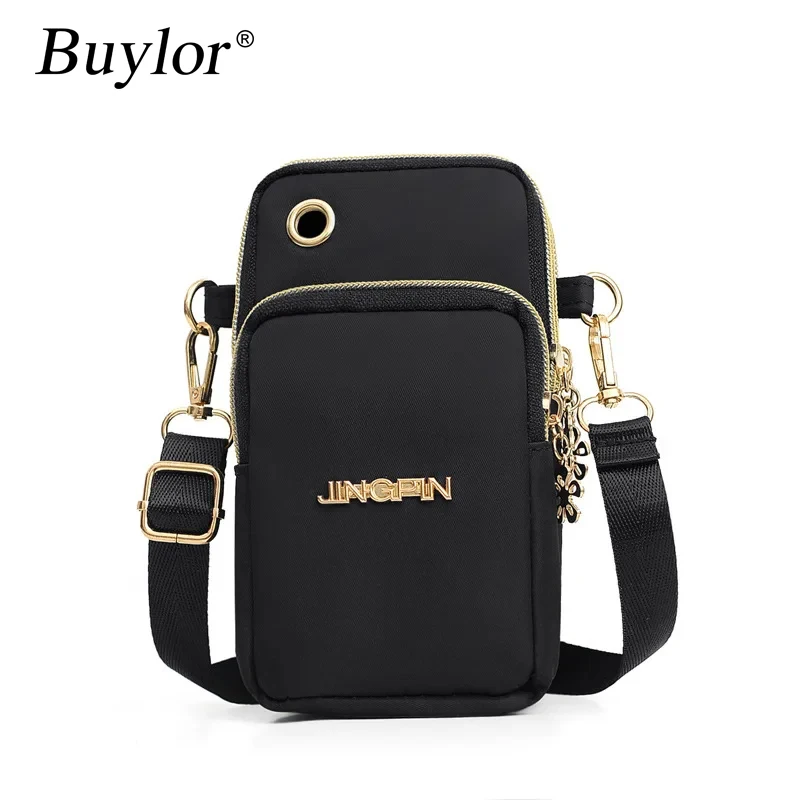 Buylor-Bolso de hombro para mujer, bandolera para teléfono móvil, a la moda, Cartera de 3 capas, bolsos estéticos, envío gratis