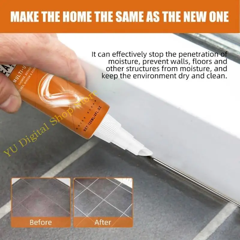 96BA Tile Grout Repair Adhesive Clear Tile Adhesive Tile Grout Sealant Tile Grout Repair Supply for Bathroom Shower Kitchen