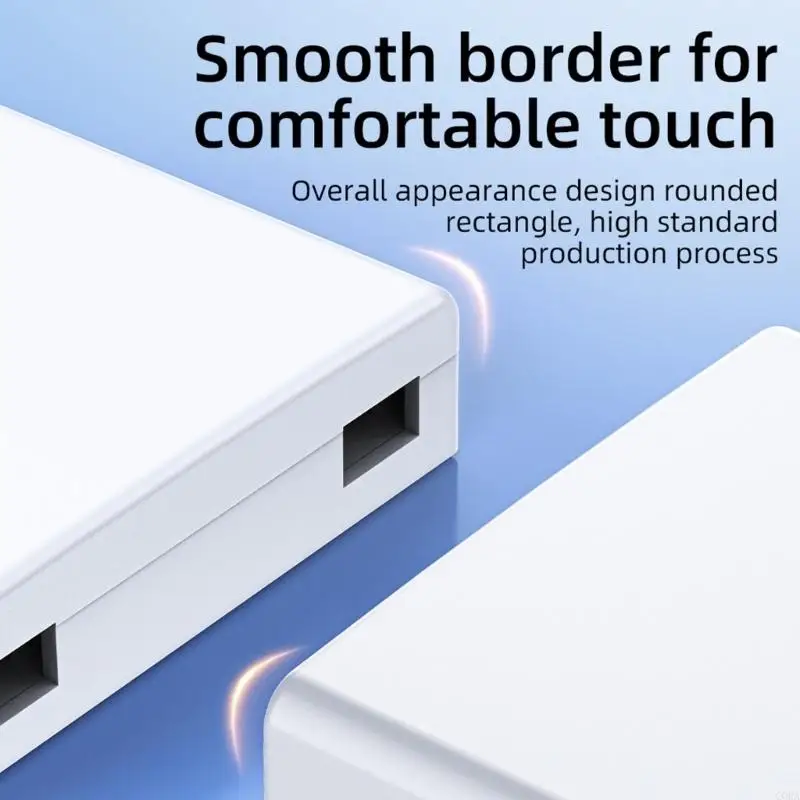 CORA 5Pcs 86 Type ABS Fiber Opticals Enclosure Double Port Compatible White