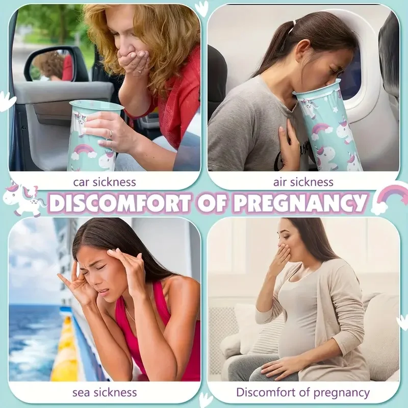 10 قطع من أكياس القيء التي يمكن التخلص منها بنمط عشوائي - أكياس قيء الطوارئ الأساسية المحمولة لمرض السيارة ودوض البحر، أنماط جميلة مختلفة، أكياس الغثيان لإزالة الروائح الكريهة، مثالية لجولات القيادة الذاتية والطائرات، والسفن، وأكياس القمامة الخارجية متعددة الأغراض