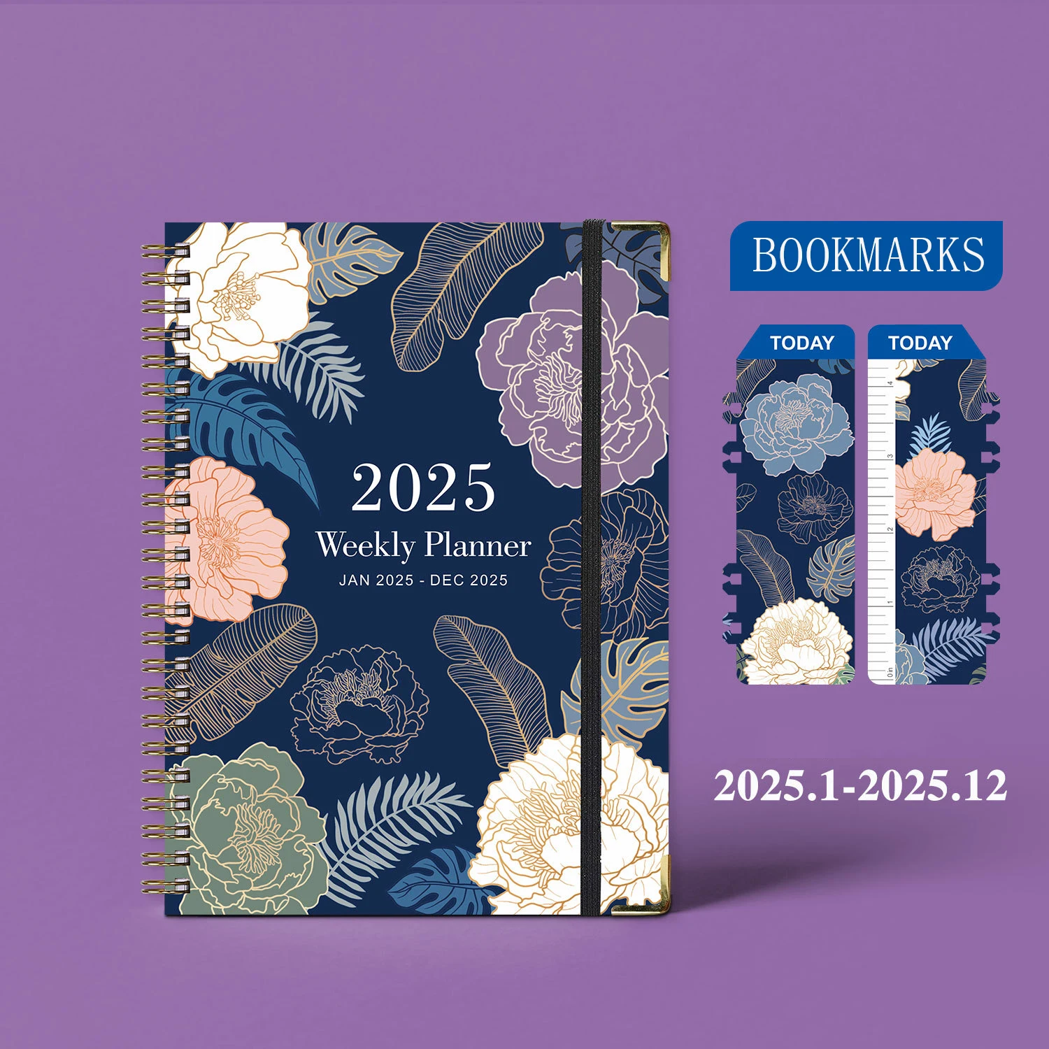 2025 Planejador Semanal Inglês Agenda A5 PLANNER Coil Notebook