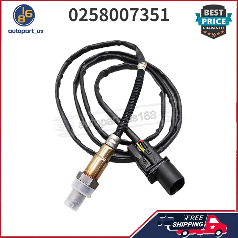 For Audi A4 Volkswagen Golf Mk4 Jetta Mk4 New Beetle Passat B5 Phaeton Touareg 0258007351 Oxygen Sensor O2 Sensor Lambda Sensor