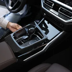 LHD For BMW 3 4 Series G20 G28 G22 2020-2025 Carbon Fibre Car Center Console Gear Shift Panel Frame Cover Trim Car Accessories