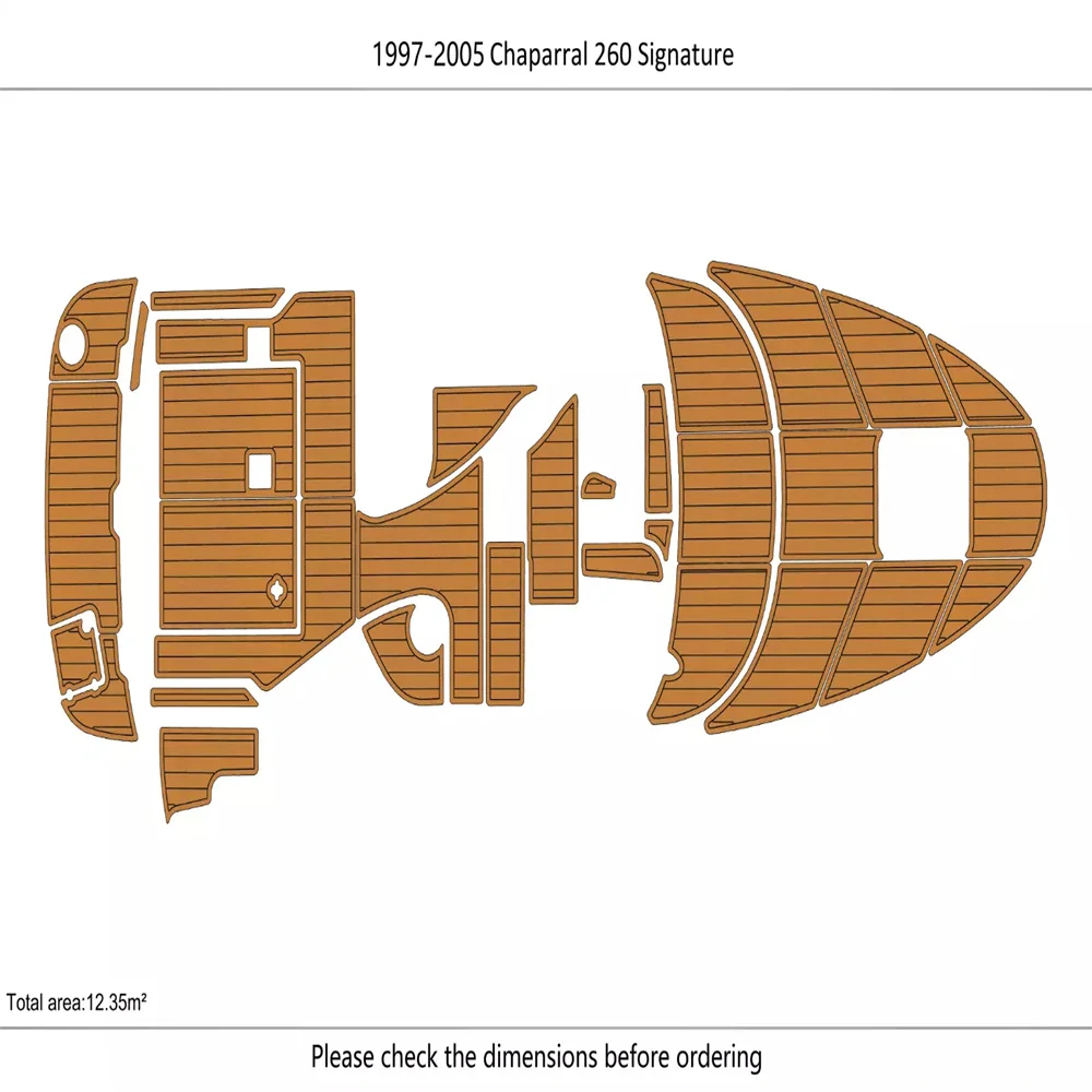 1997-2005 Chaparral 260 S Cockpit Swim platform Bow 146mm EVA foam faux floor Marine Flooring Teak Yacht boat marine accessories