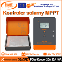 Powermr 20A 30A 40A MPPT Solar Charger Controller 12V 24V Power Bank LCD Display made for AGM Gel floodied Lithium Batteries charge