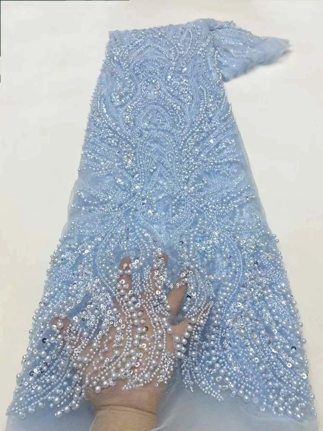 الجملة الأفريقي الثقيلة مطرز أقمشة الدانتيل 2025 جودة عالية النيجيري الفاخرة الترتر الدانتيل الفرنسية تول النسيج لفستان الحفلات ،