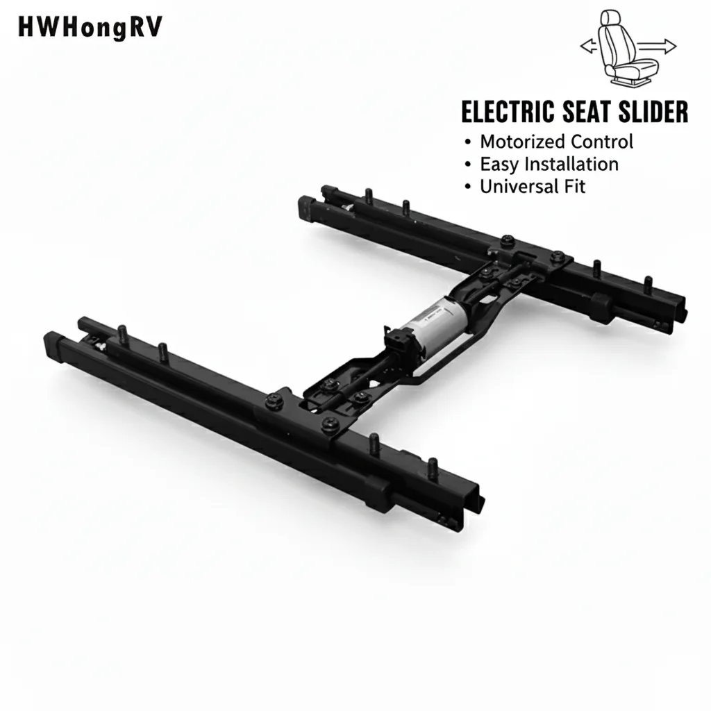 Riel de asiento eléctrico de 347 mm, accesorio de actualización universal, adecuado para actualizar asientos en vehículos comerciales, mpvs y automóviles.