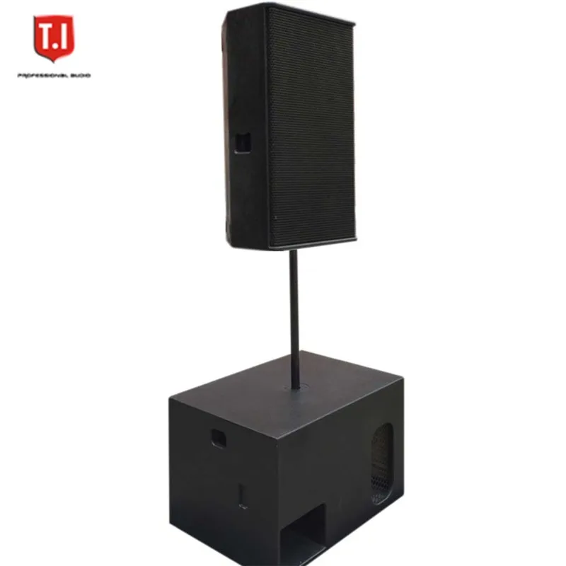 Mini Dual 12-inch Two-Way Powered Line Array Speaker, Pro Stage Audio System for Professional Concert Live Performances