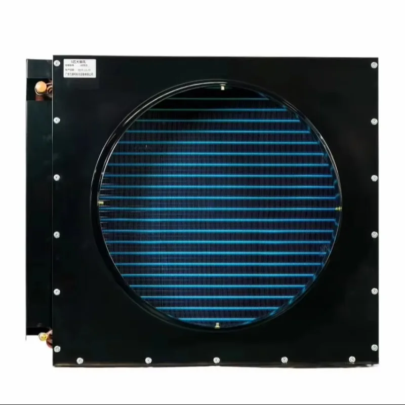 

Современный дизайн, конденсатор для холодильника с воздушным охлаждением, высокоэффективный, с U-образными медными трубками и алюминиевыми ребрами, холодильное оборудование.