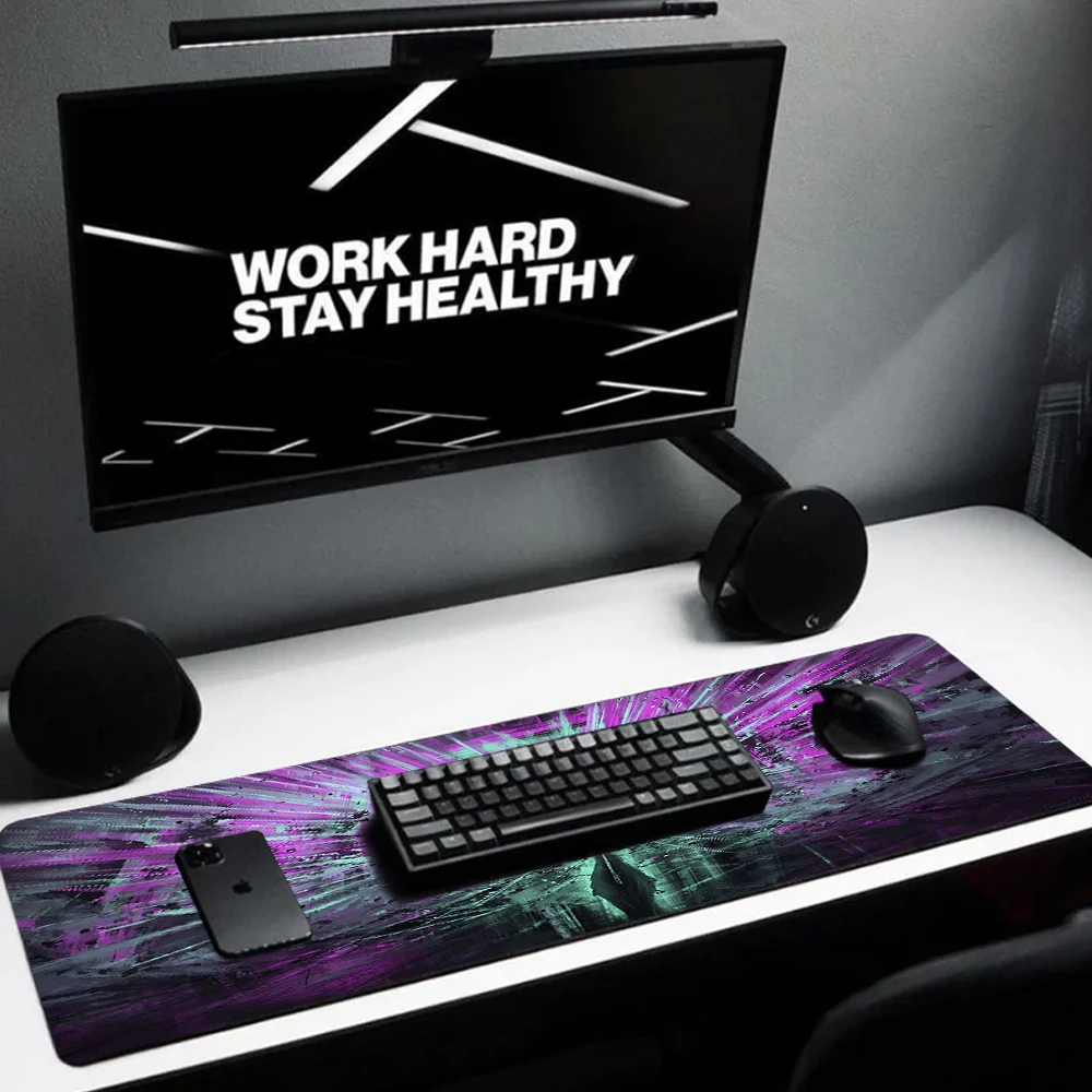 Purple Deskmat Xl Mouse Pad City Mousepad 1200x600 Blue Deco Carpet Computer Desk Accessory Deskpad Custom Design Gamer 90x40