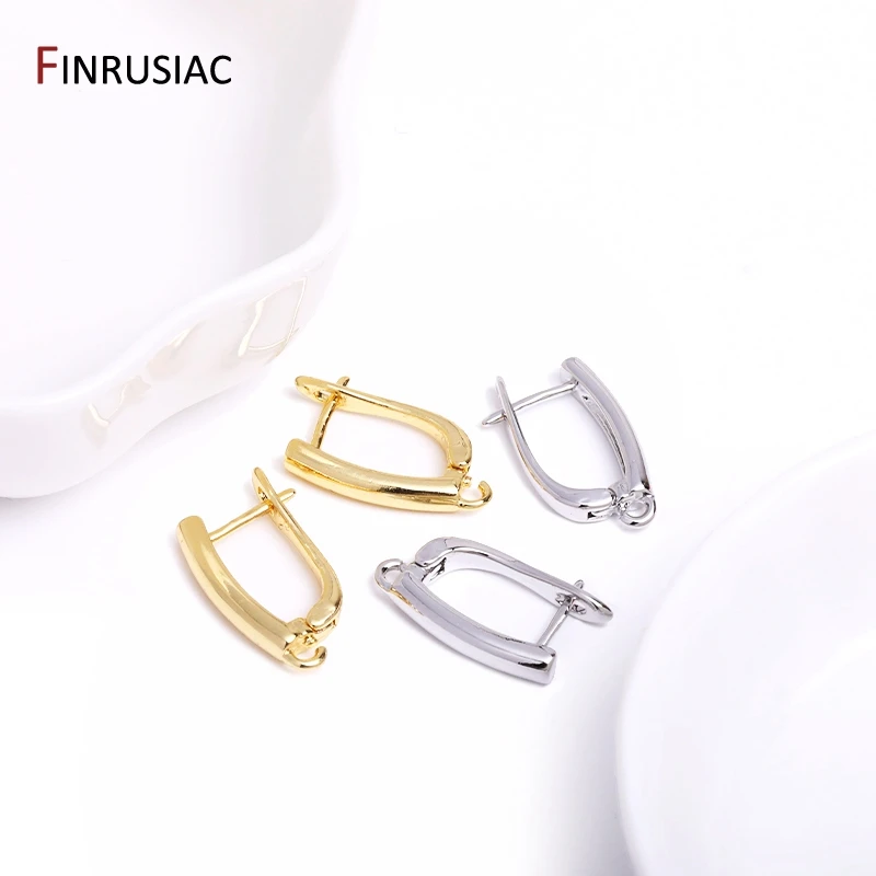18K Gold Plated Earring Hooks, High Quality Women Earring Findings, DIY Earwire Earrings Jewelry Making Supplies Wholesale