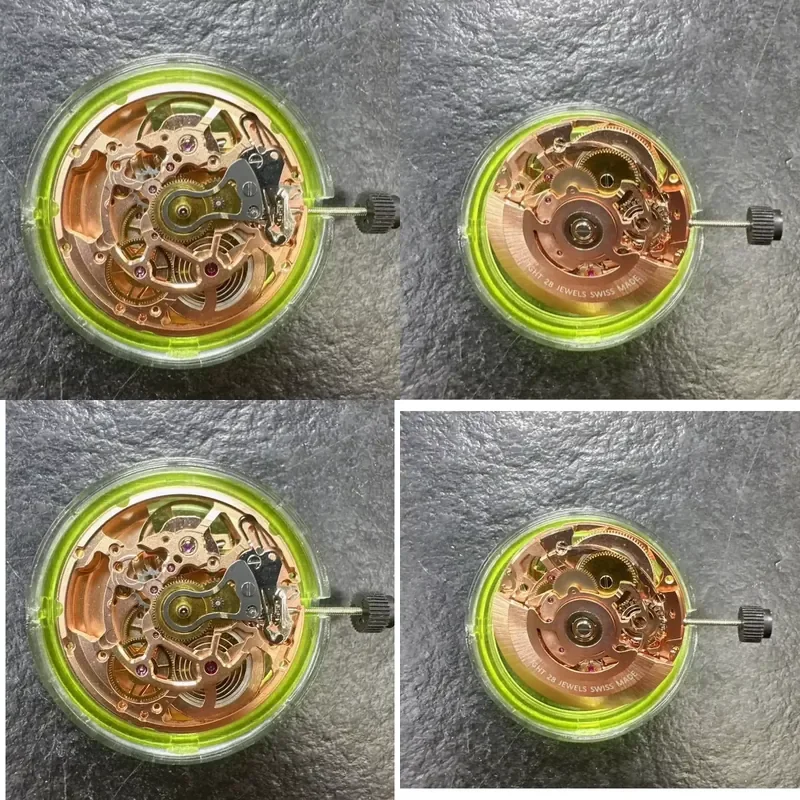 for 2824 Movement Rose Gold Watch Hands Hollow Three Automatic Calendar Free DIY Replacement Parts High Precision